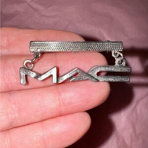 Vintage MAC M.A.C. Cosmetics Makeup Logo Silver-tone Employee Only Pin Brooch